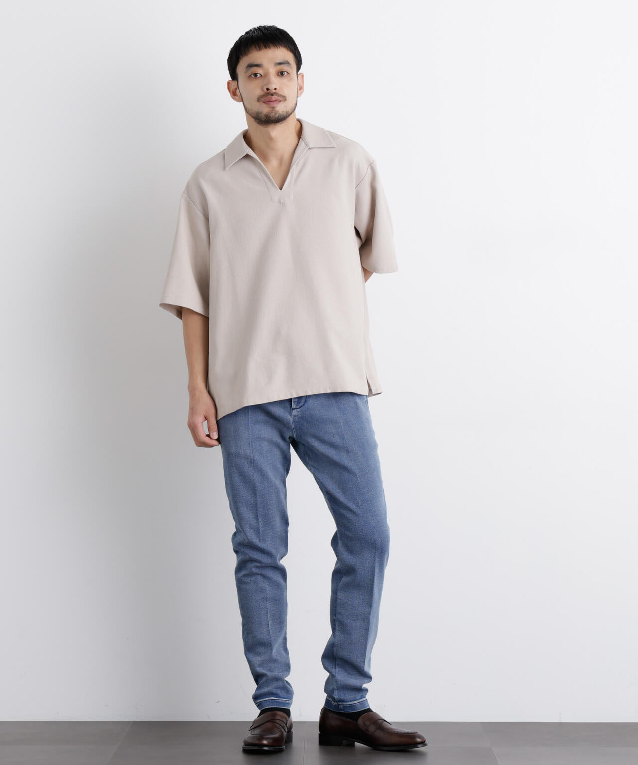 「Meaningful Continuity」coveross(R) EOS ポリエステルブッチャースキッパーシャツ 6686121204