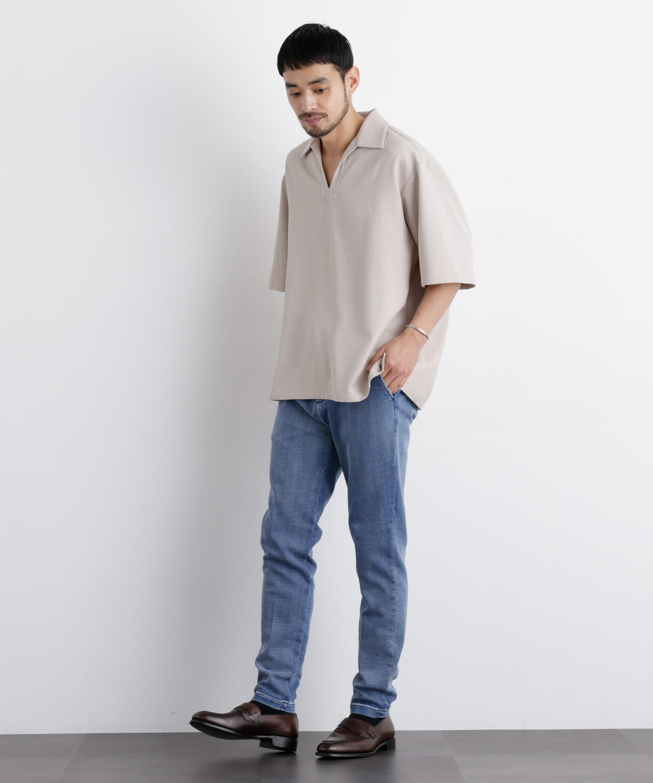 「Meaningful Continuity」coveross(R) EOS ポリエステルブッチャースキッパーシャツ 6686121204