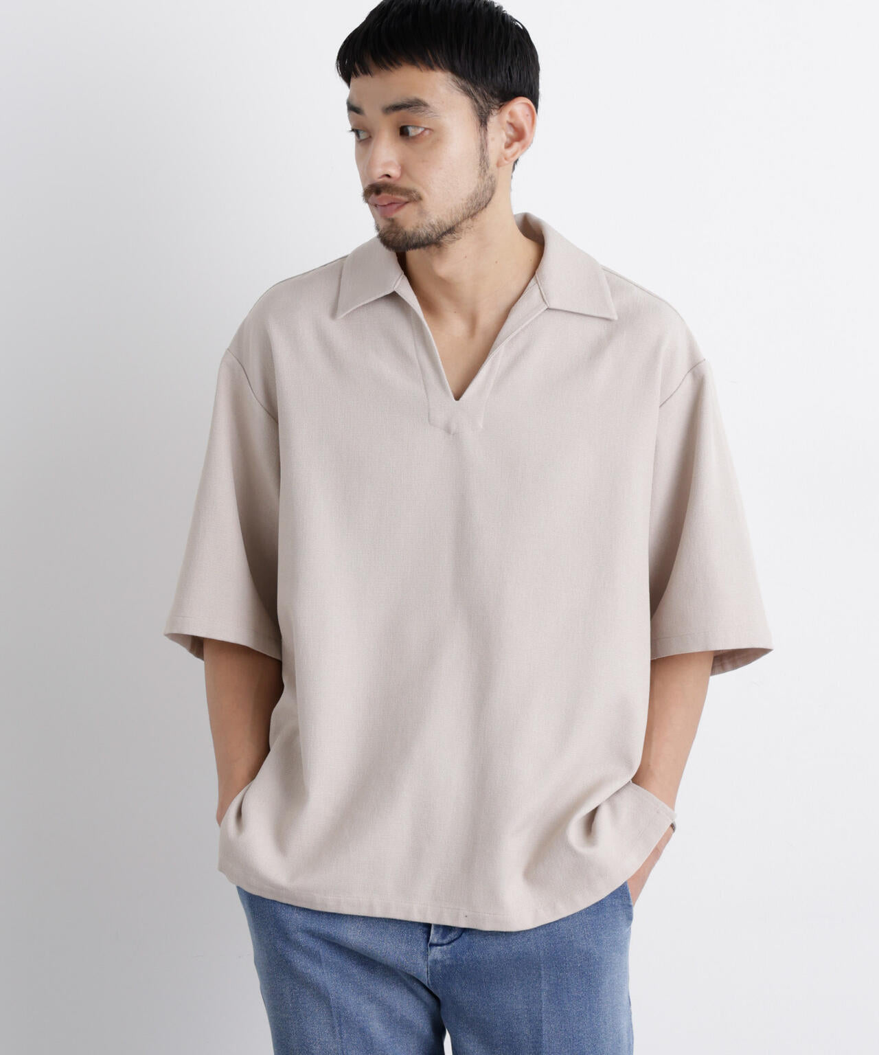 「Meaningful Continuity」coveross(R) EOS ポリエステルブッチャースキッパーシャツ 6686121204