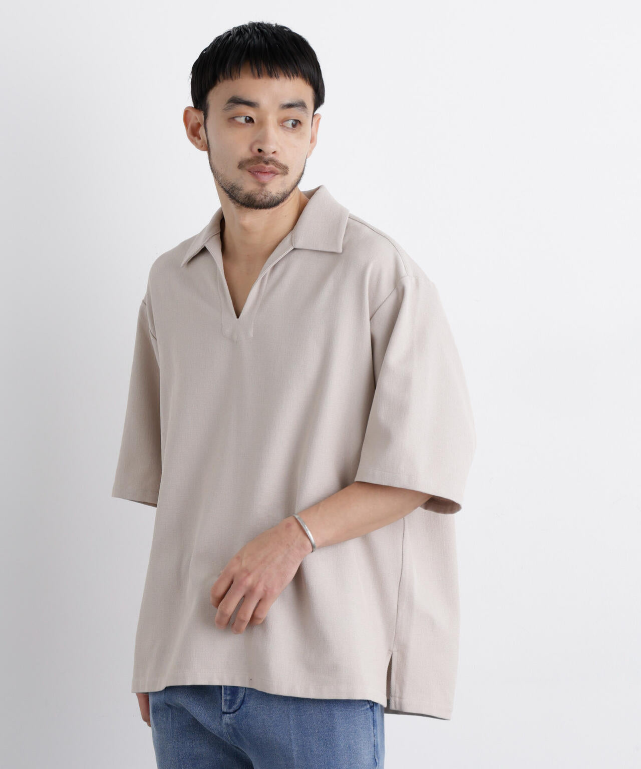 「Meaningful Continuity」coveross(R) EOS ポリエステルブッチャースキッパーシャツ 6686121204