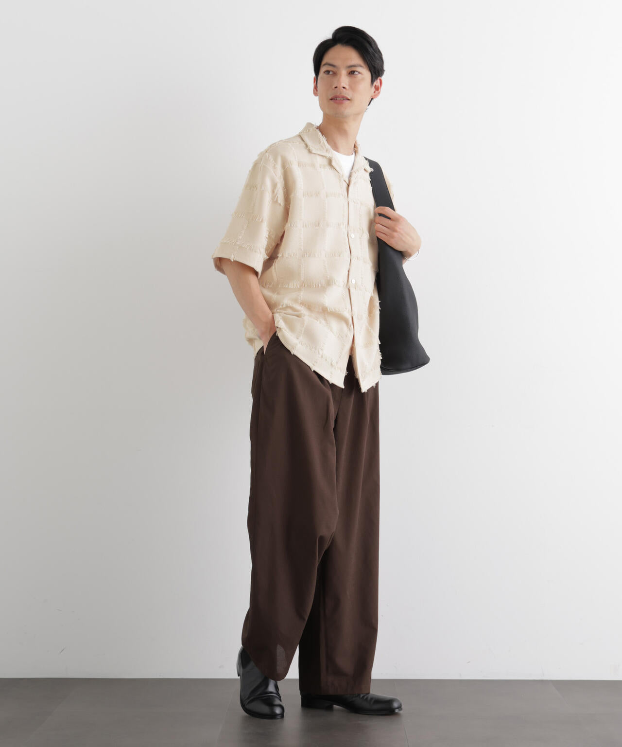 カットジャガードフリンジシャツ 6686121216