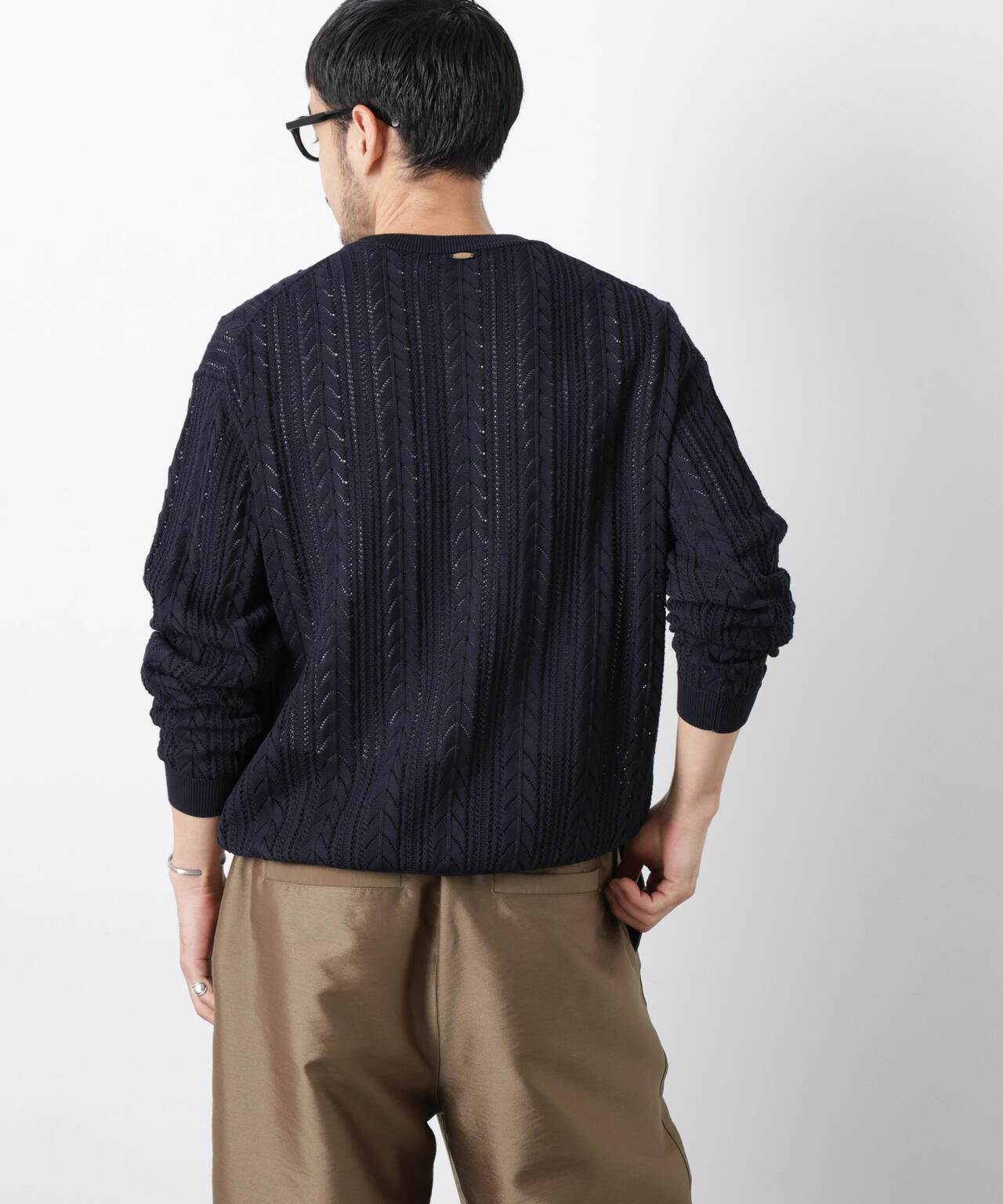 ｢ASSEMBLANC｣コードヤーンシアーケーブルニット 6686122201