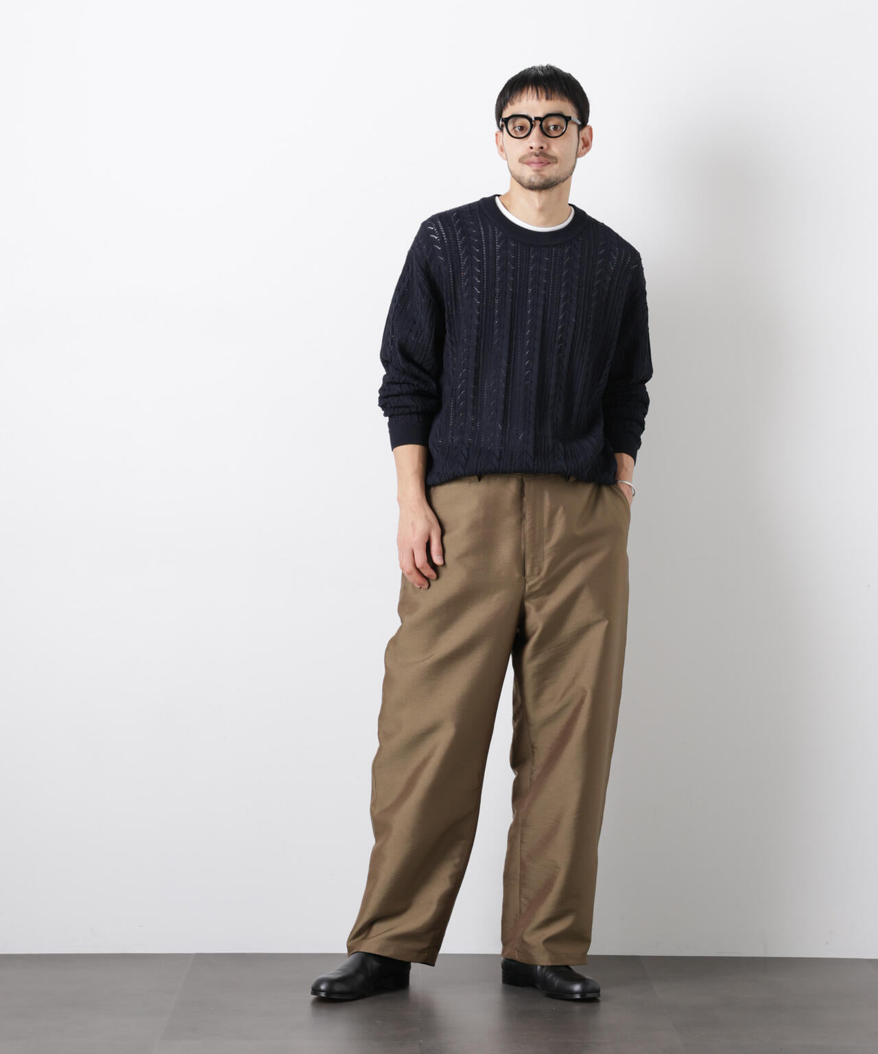 ｢ASSEMBLANC｣コードヤーンシアーケーブルニット 6686122201