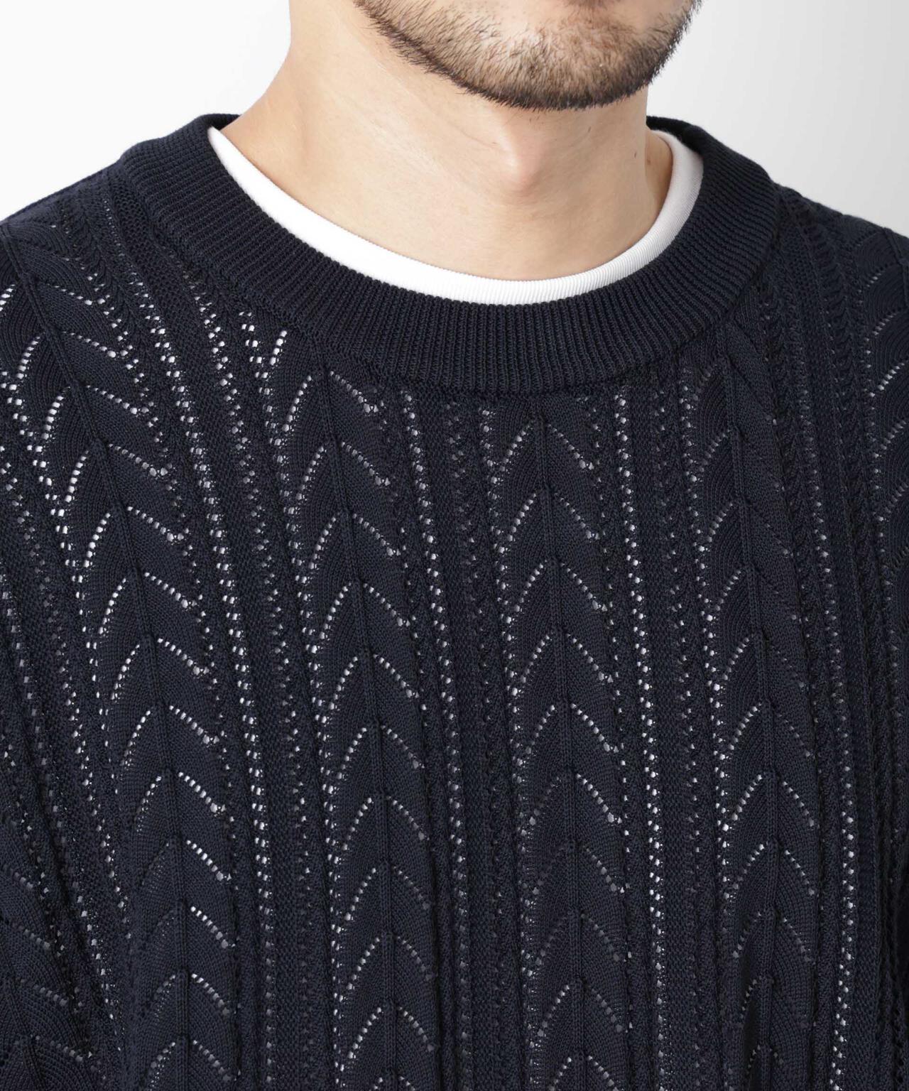 ｢ASSEMBLANC｣コードヤーンシアーケーブルニット 6686122201