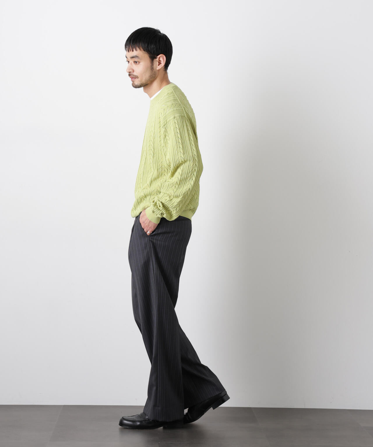 ｢ASSEMBLANC｣コードヤーンシアーケーブルニット 6686122201