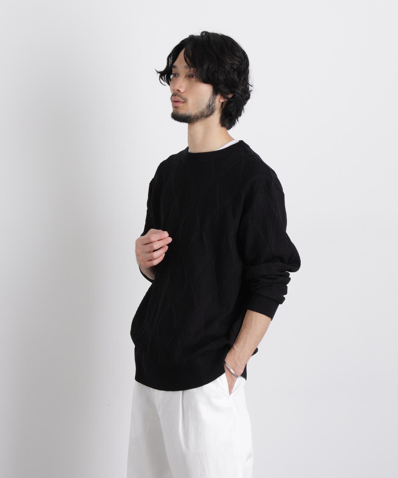 ハイツイストテクスチャーニット 6686122202