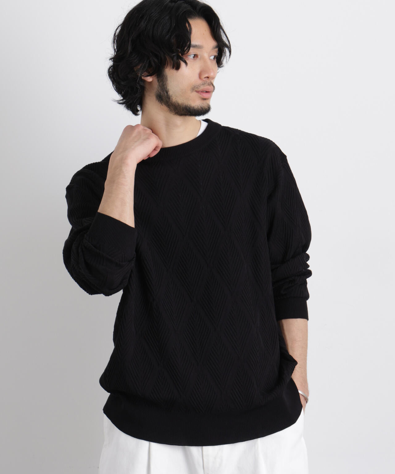 ハイツイストテクスチャーニット 6686122202