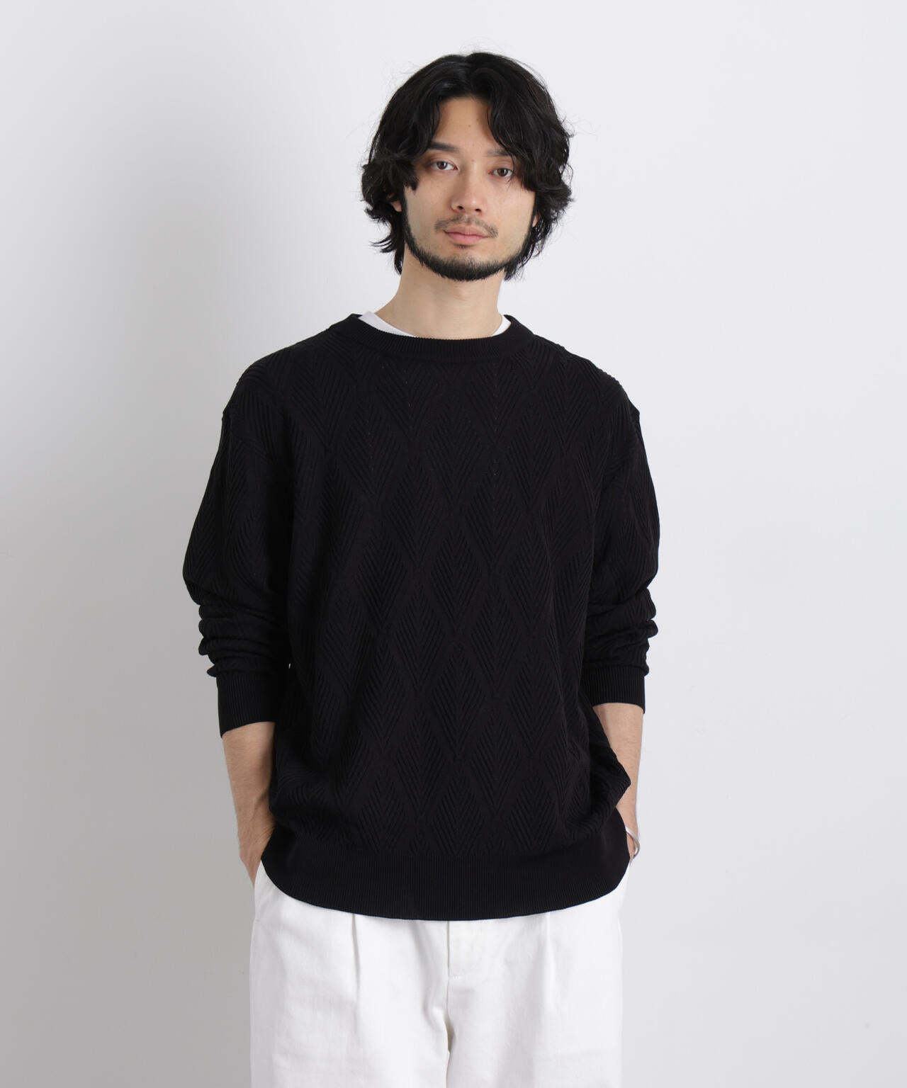 ハイツイストテクスチャーニット