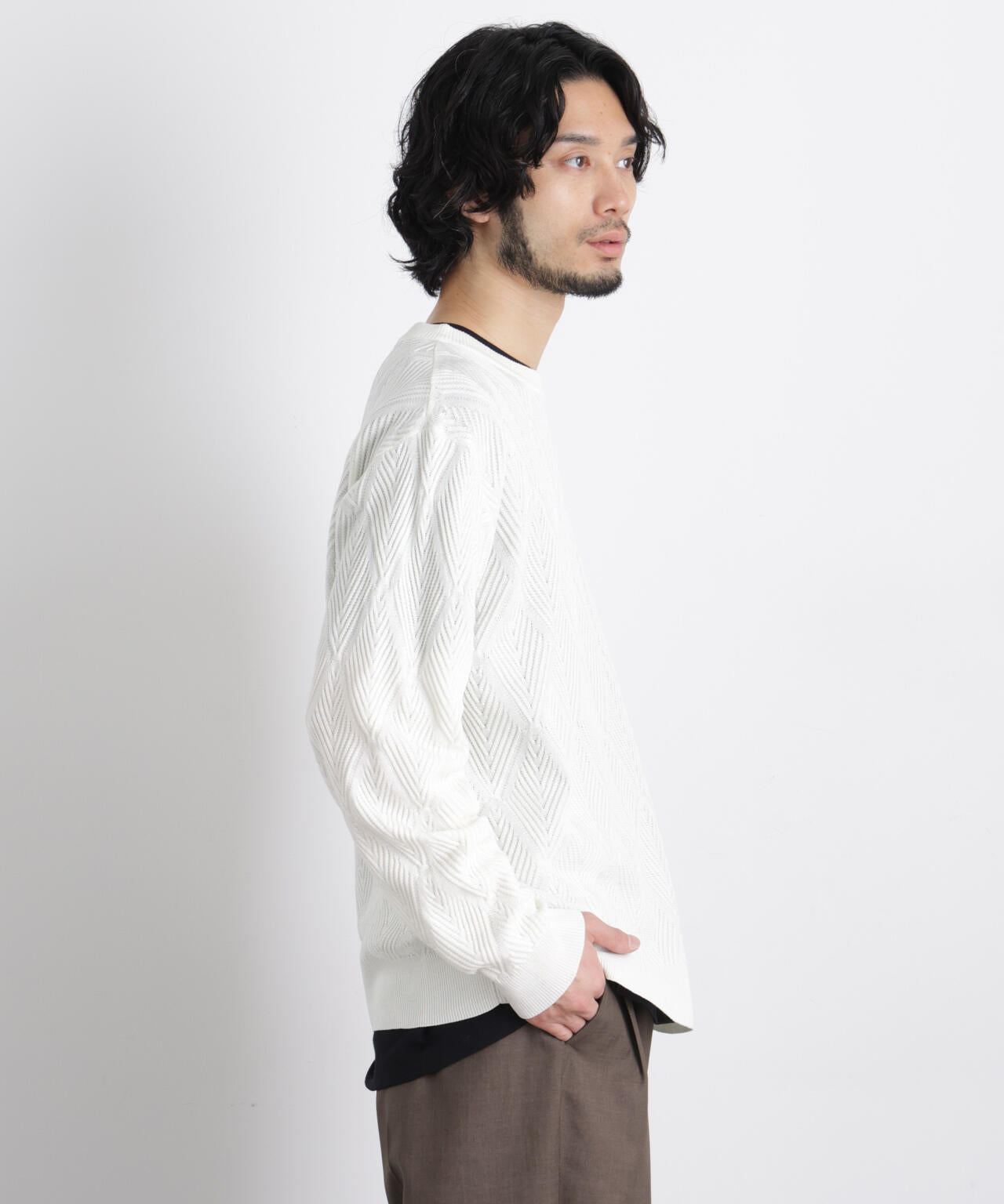 ハイツイストテクスチャーニット 6686122202