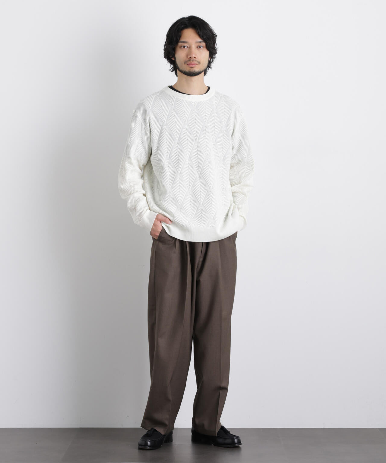 ハイツイストテクスチャーニット 6686122202