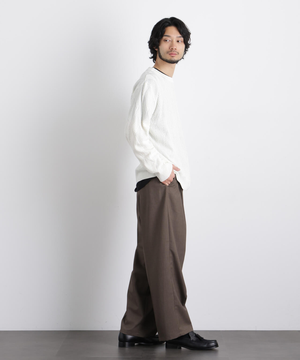 ハイツイストテクスチャーニット 6686122202