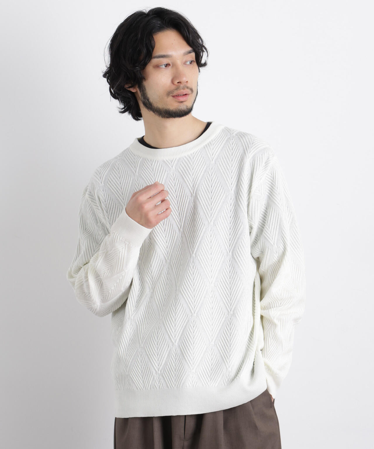 ハイツイストテクスチャーニット 6686122202