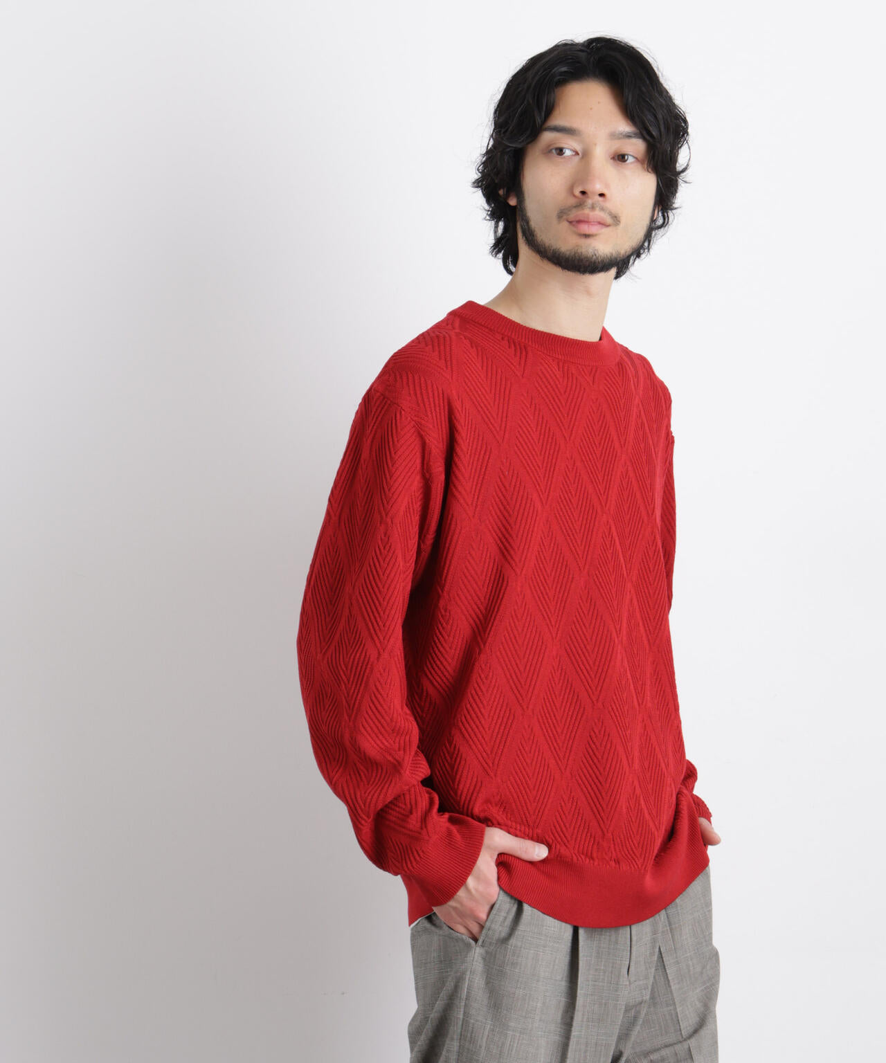 ハイツイストテクスチャーニット 6686122202