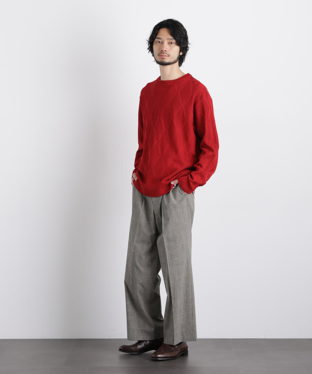 ハイツイストテクスチャーニット 6686122202