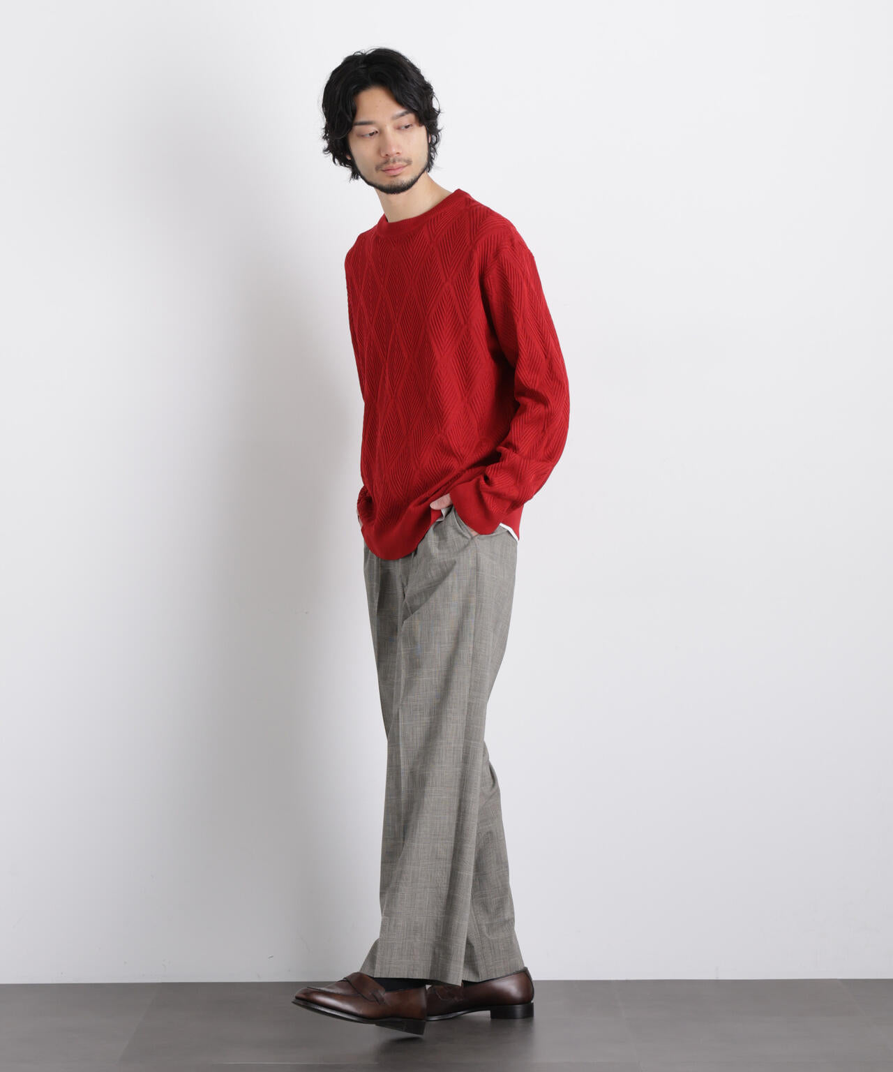 ハイツイストテクスチャーニット 6686122202