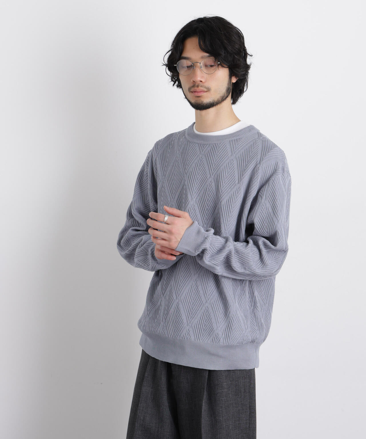 ハイツイストテクスチャーニット 6686122202