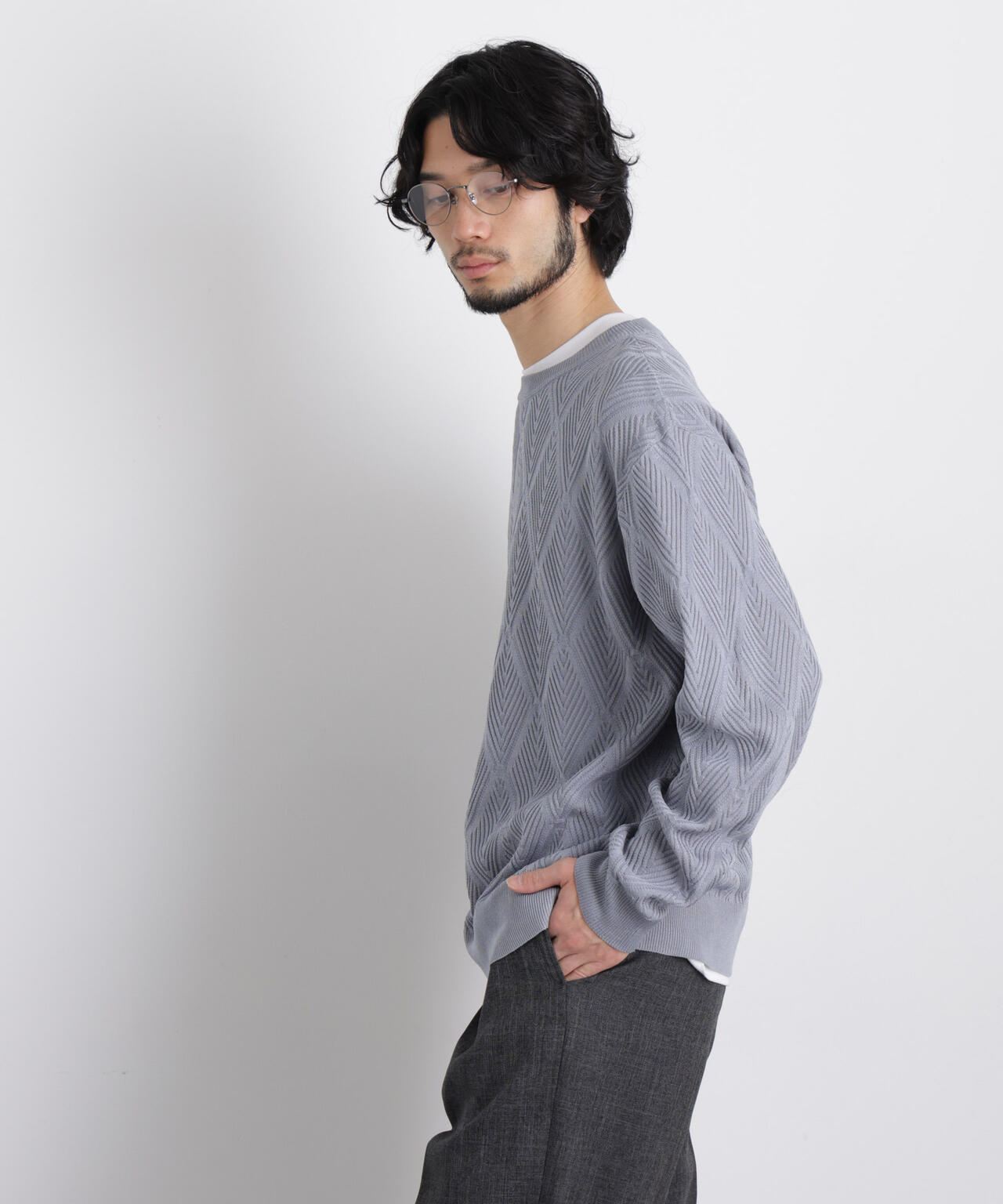 ハイツイストテクスチャーニット 6686122202