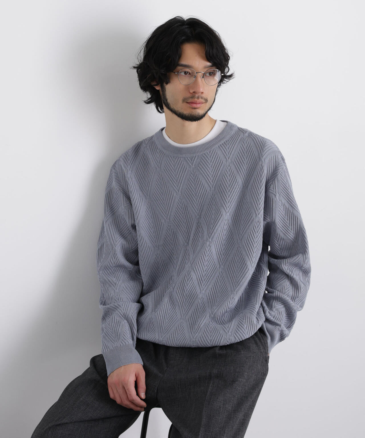 ハイツイストテクスチャーニット 6686122202