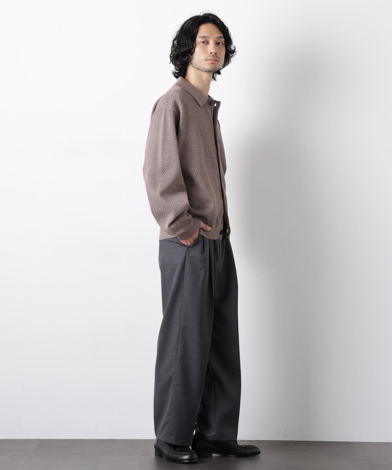 ギマポロカラーニットジャケット 6686122204