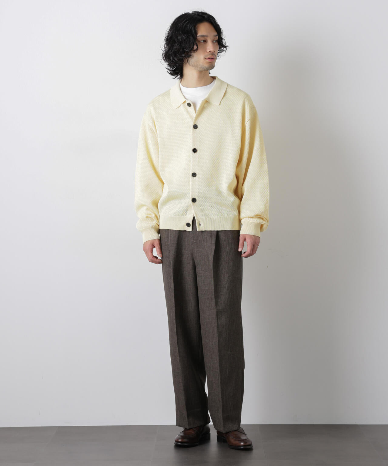 ギマポロカラーニットジャケット 6686122204