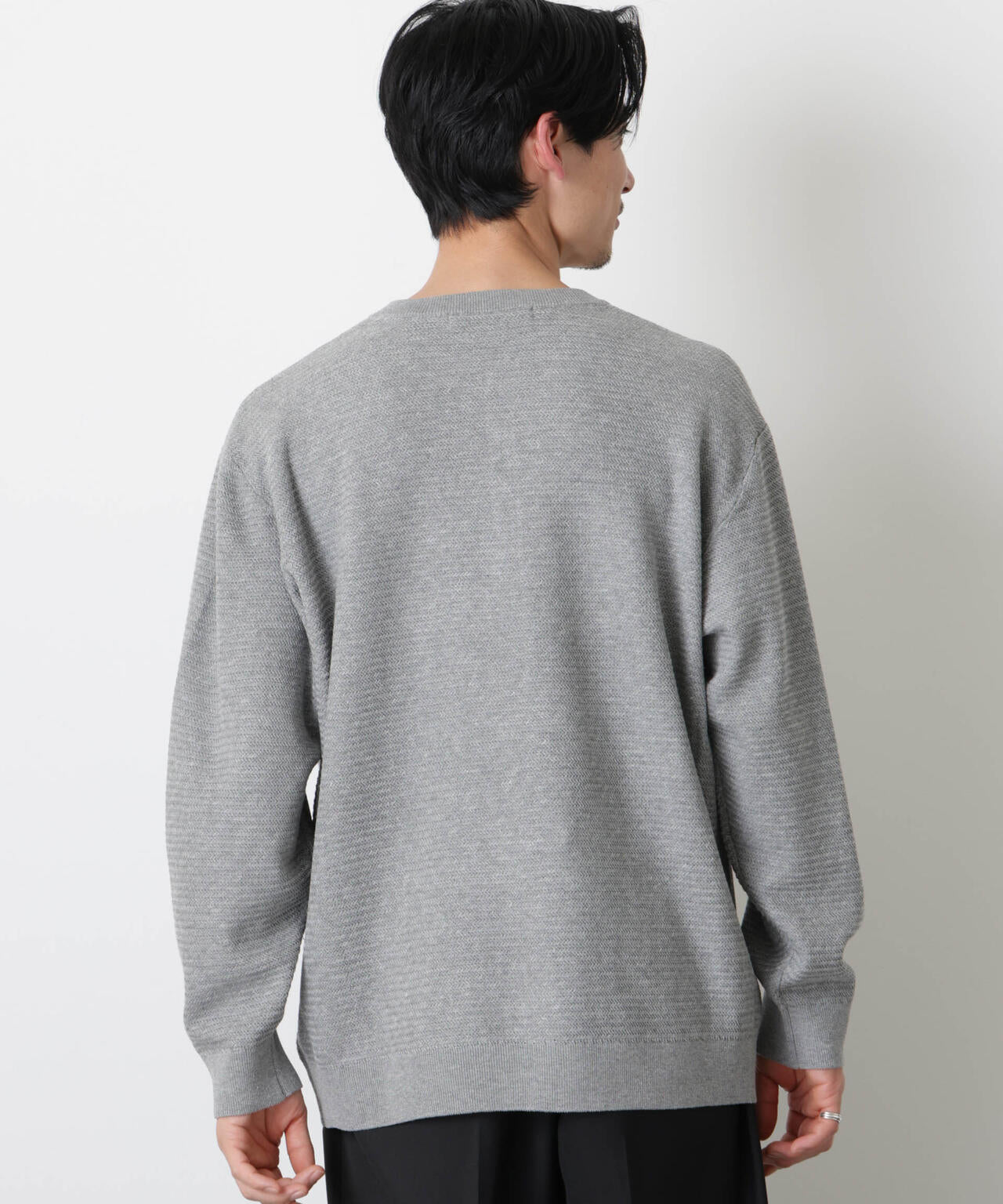 テクスチャーヘンリーネックニット 6686122205