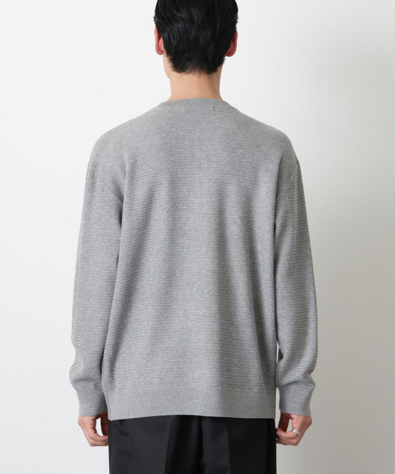 テクスチャーヘンリーネックニット 6686122205