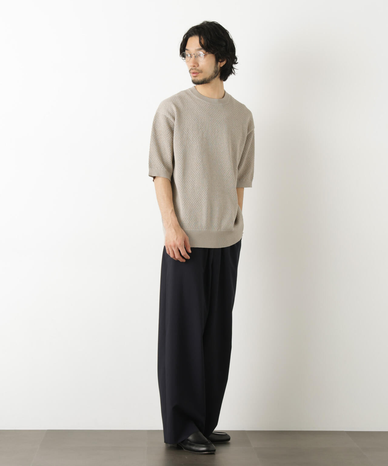 ギマクルーネック ニットTシャツ 6686122207