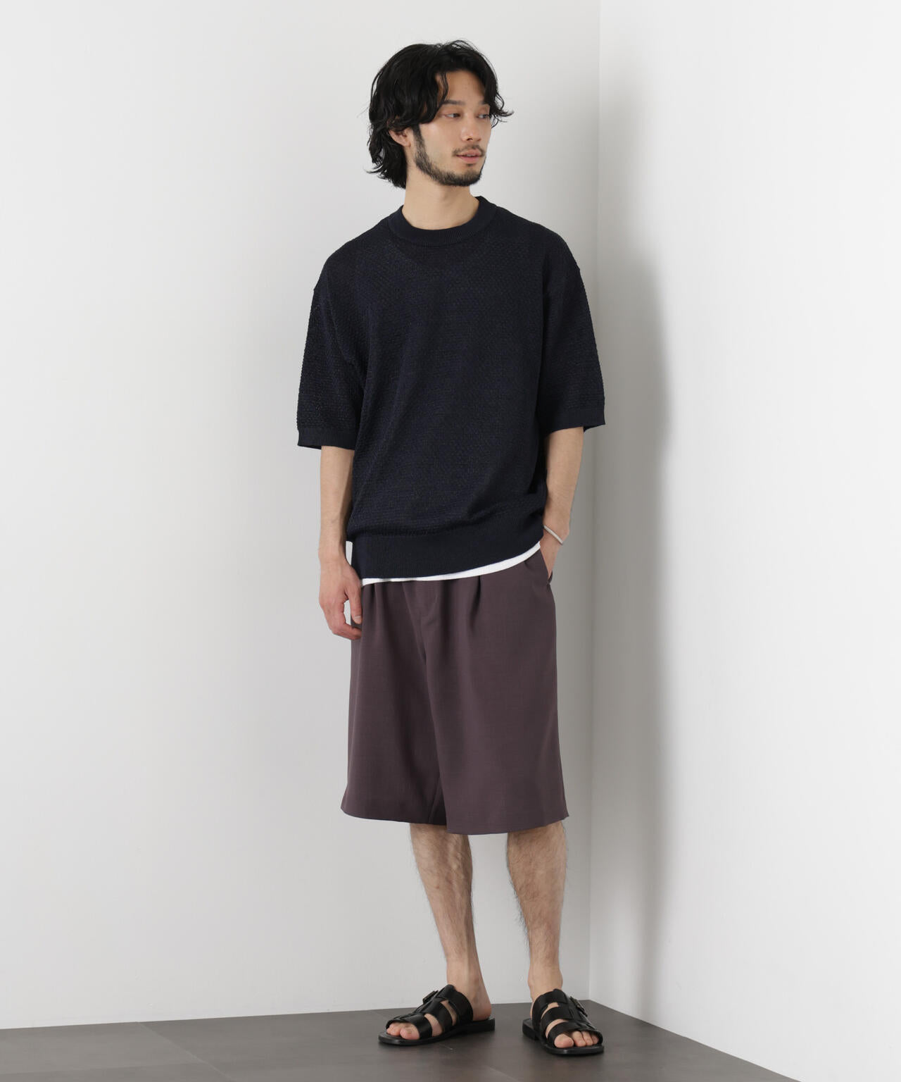 ギマクルーネック ニットTシャツ 6686122207