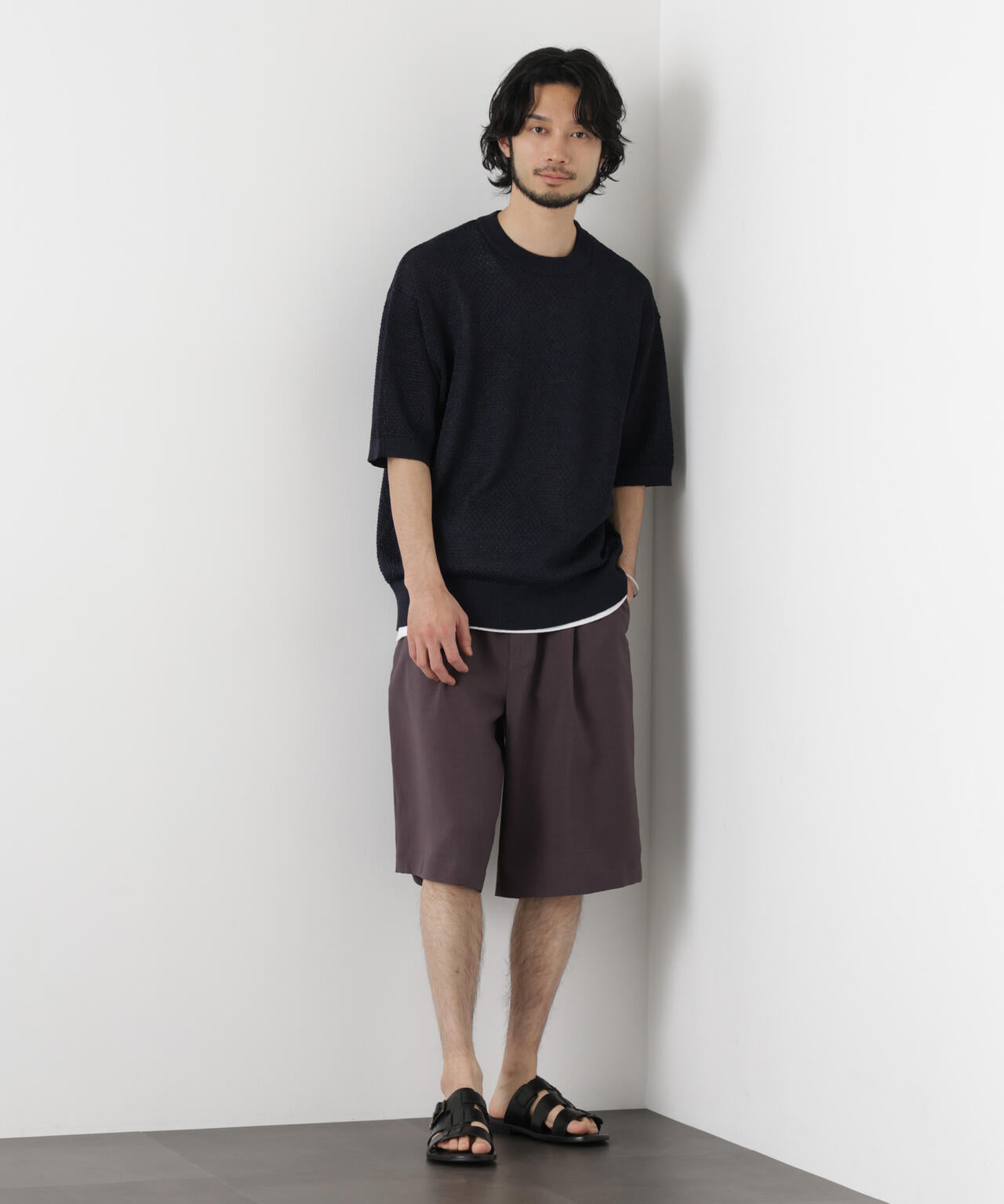 ギマクルーネック ニットTシャツ 6686122207