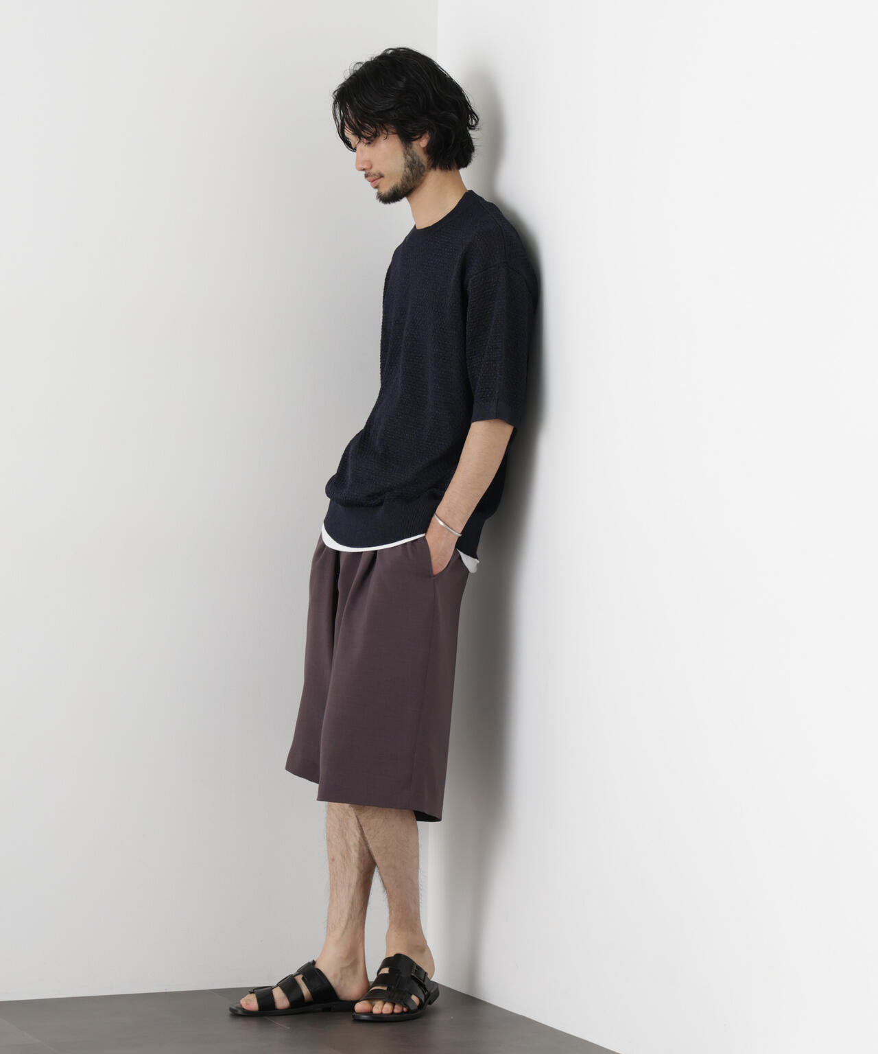 ギマクルーネック ニットTシャツ 6686122207