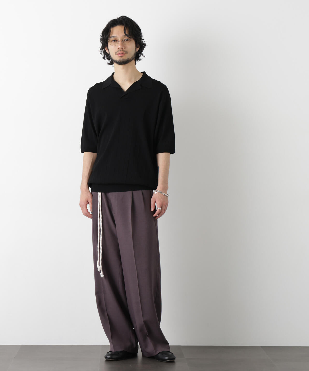 ｢ASSEMBLANC｣ 針抜きスキッパーポロ 6686122209