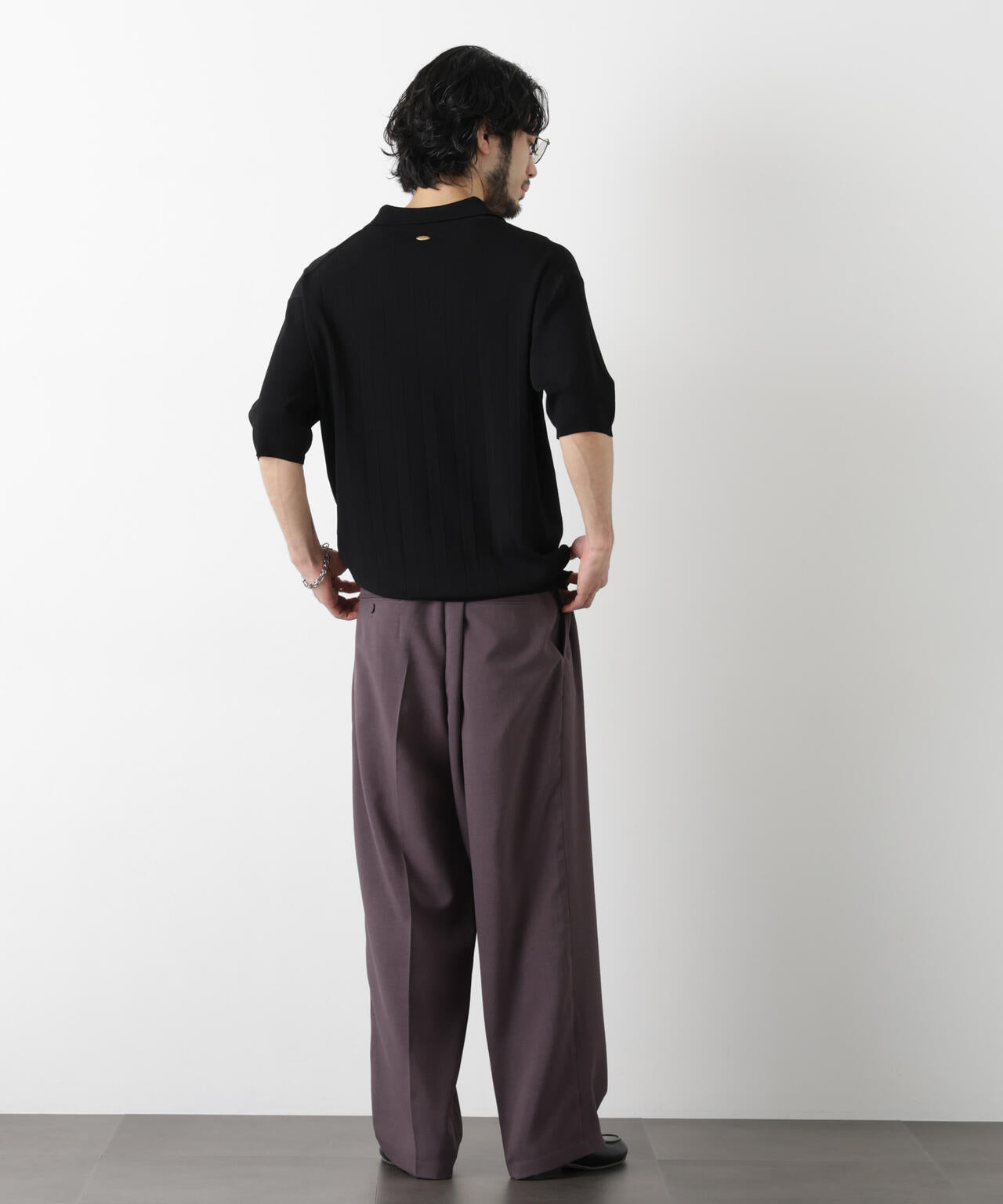 ｢ASSEMBLANC｣ 針抜きスキッパーポロ 6686122209