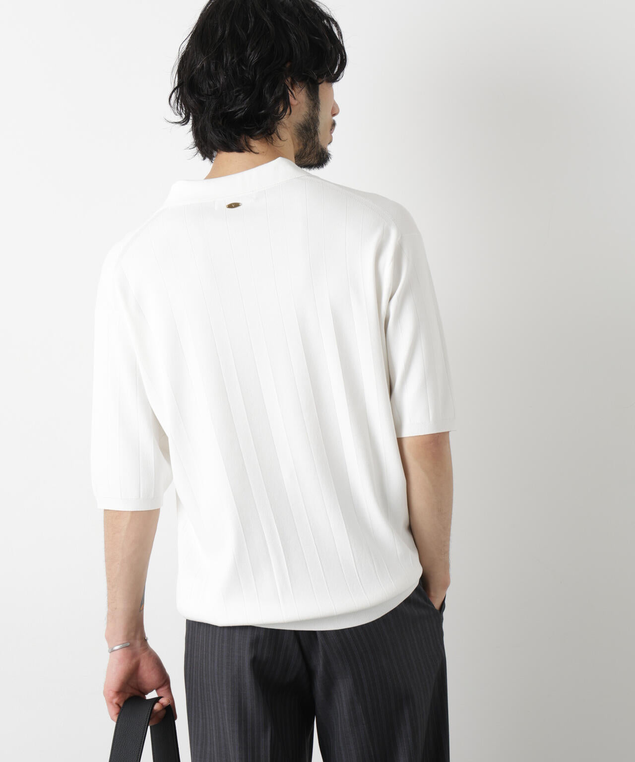 ｢ASSEMBLANC｣ 針抜きスキッパーポロ 6686122209