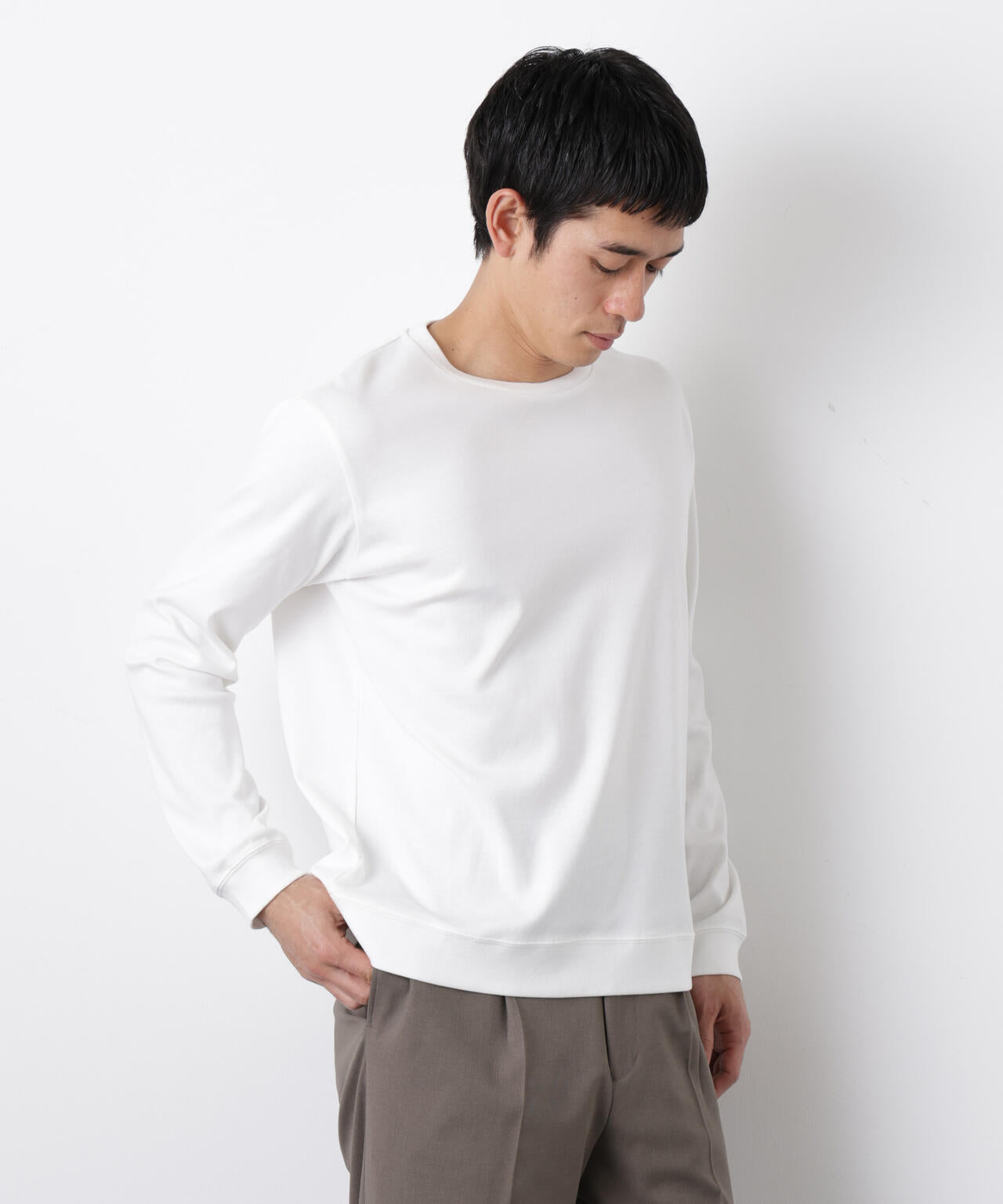 「FORMAL JERSEY」クルーネックカットソー長袖