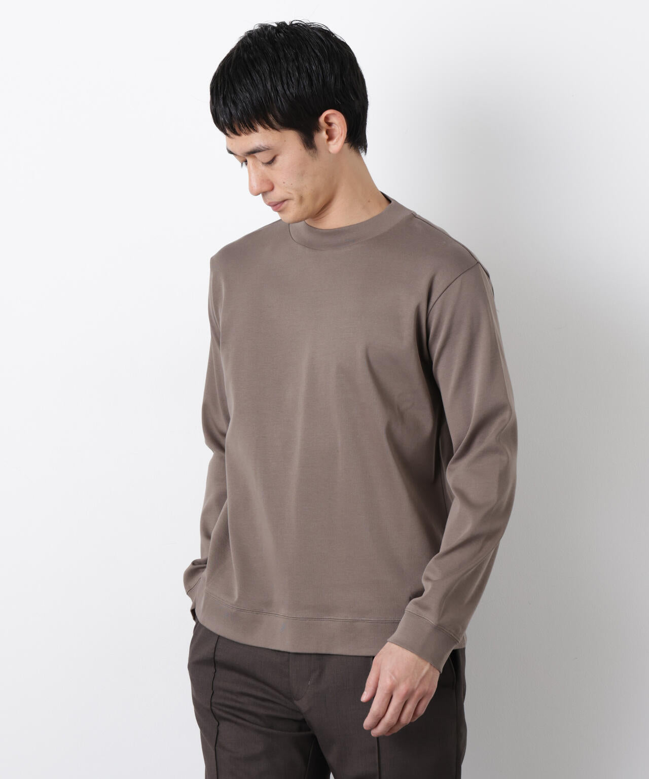 FORMAL JERSEY」モックネックカットソー長袖
