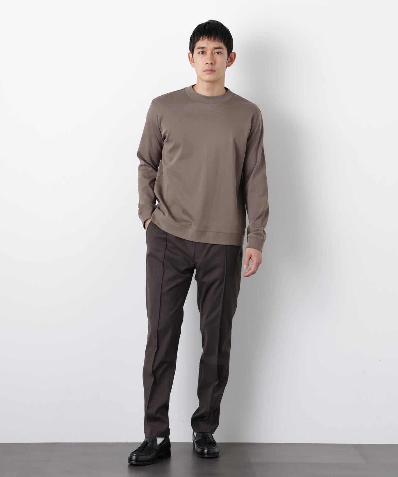 FORMAL JERSEY」モックネックカットソー長袖