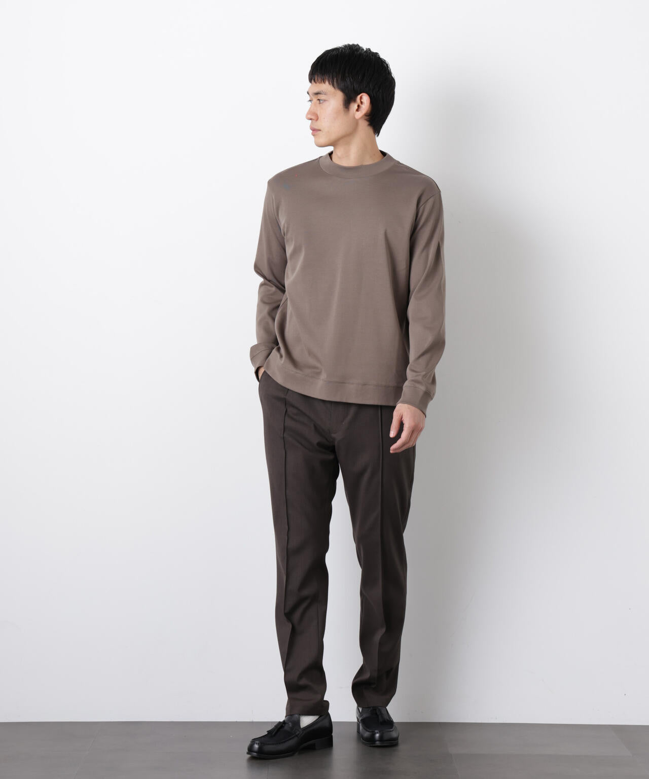 FORMAL JERSEY」モックネックカットソー長袖
