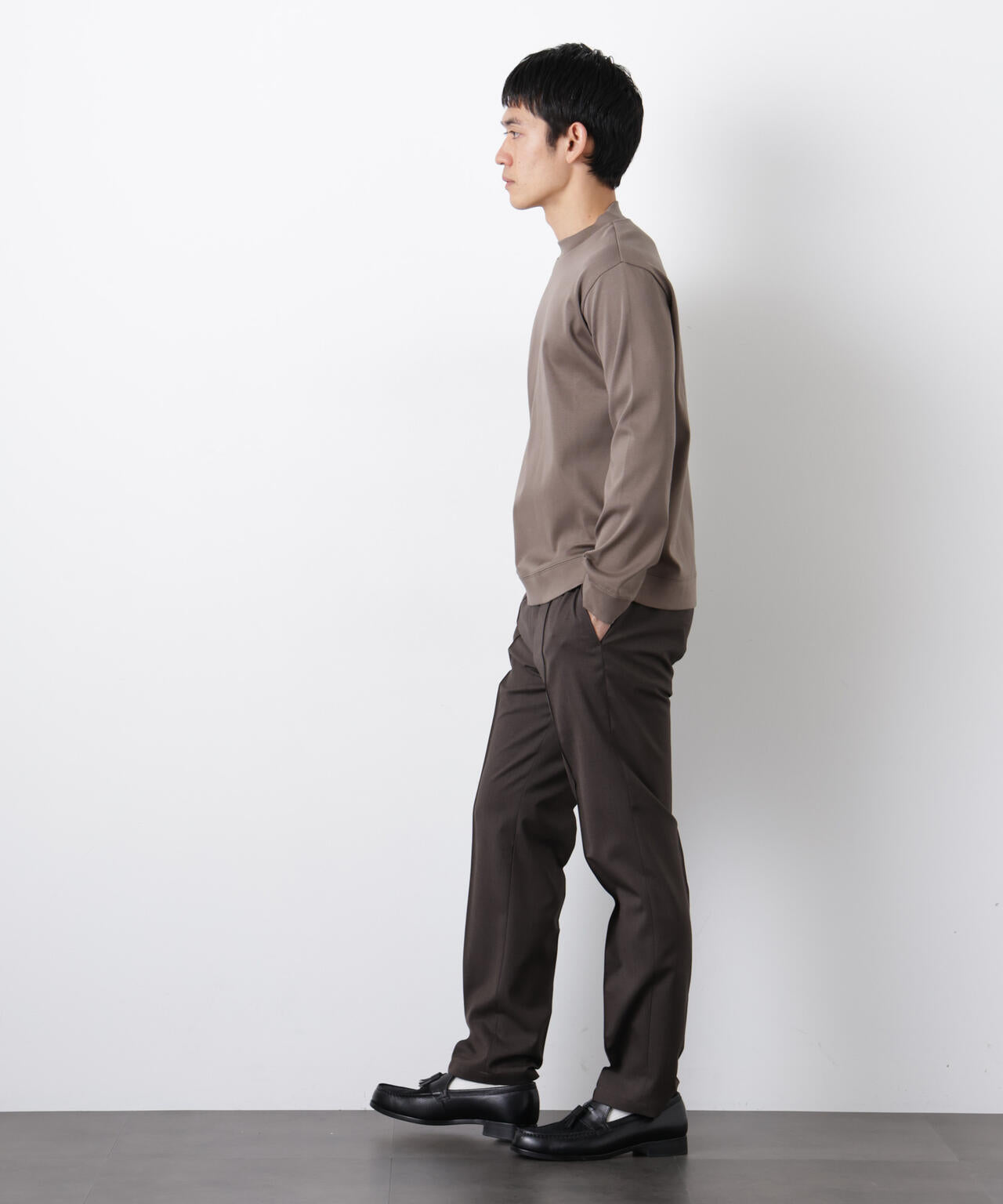 FORMAL JERSEY」モックネックカットソー長袖