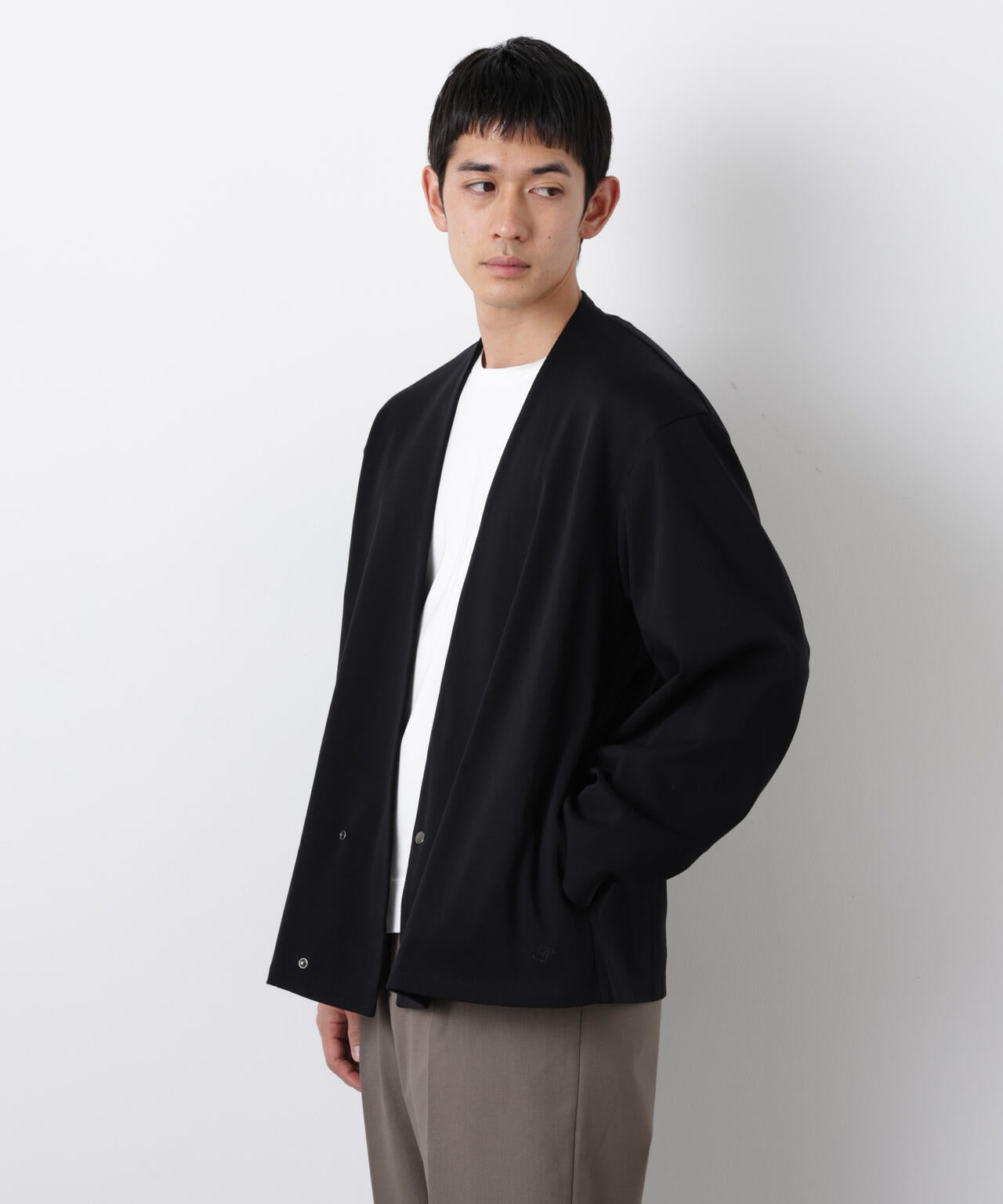 「FORMAL JERSEY」ノーカラーカーディガン 6686123203