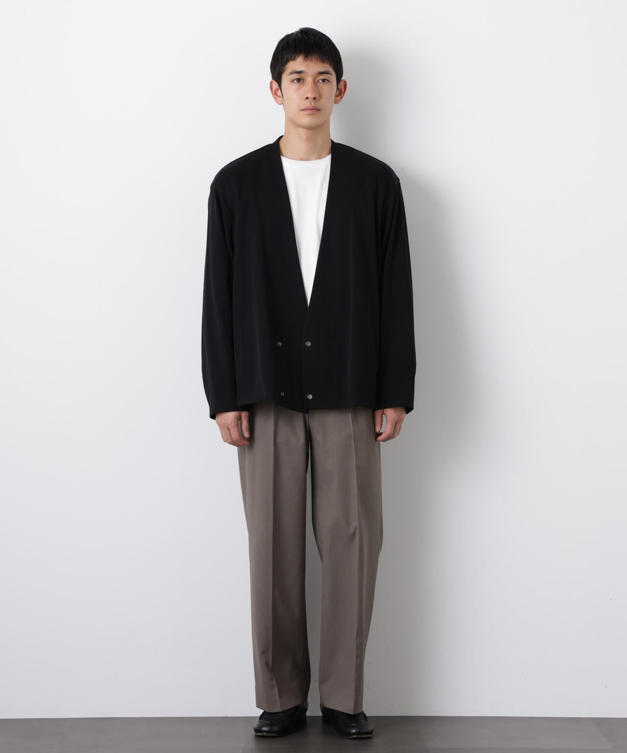 「FORMAL JERSEY」ノーカラーカーディガン 6686123203