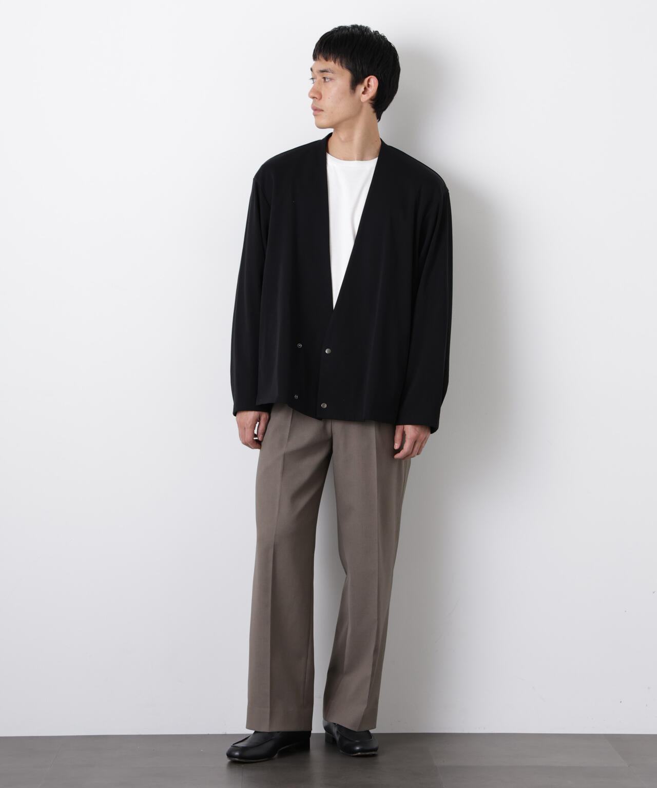 「FORMAL JERSEY」ノーカラーカーディガン 6686123203