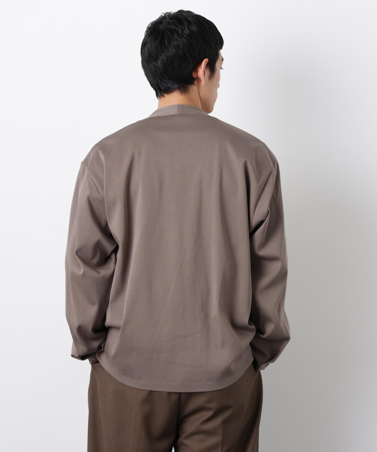 FORMAL JERSEY」ノーカラーカーディガン