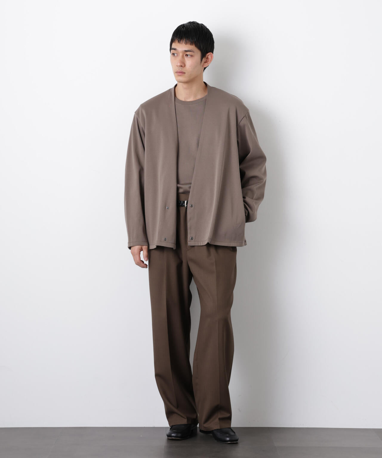 「FORMAL JERSEY」ノーカラーカーディガン 6686123203