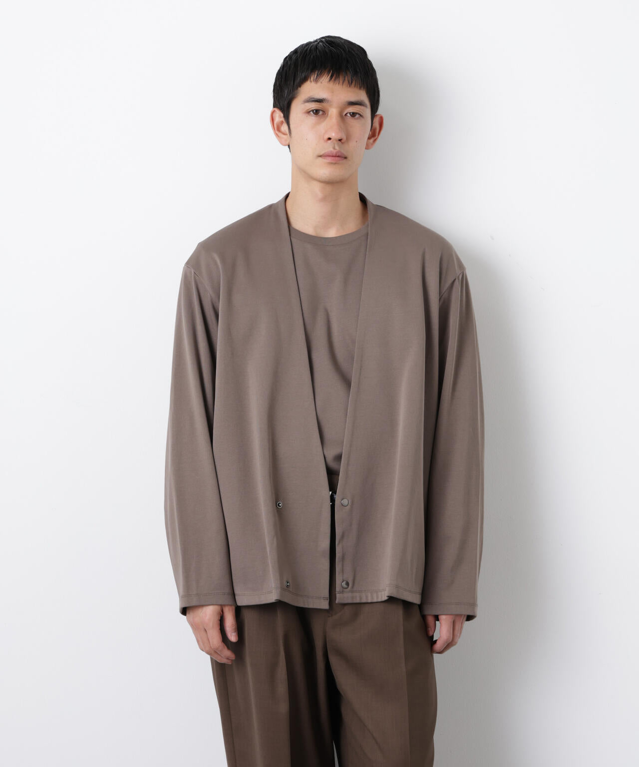 「FORMAL JERSEY」ノーカラーカーディガン 6686123203