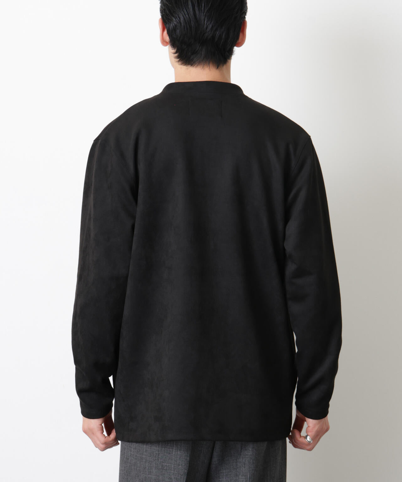 「モダンコンフォート」フェイクスエードトッパーカーディガン 6686123206