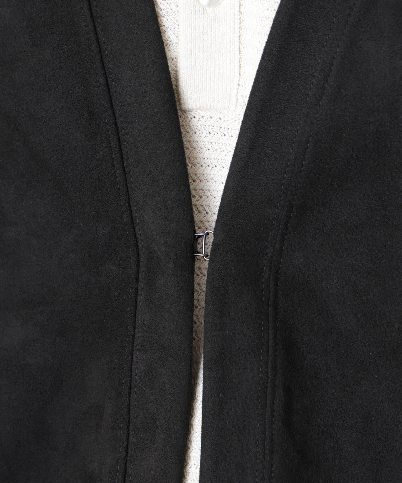 「モダンコンフォート」フェイクスエードトッパーカーディガン 6686123206