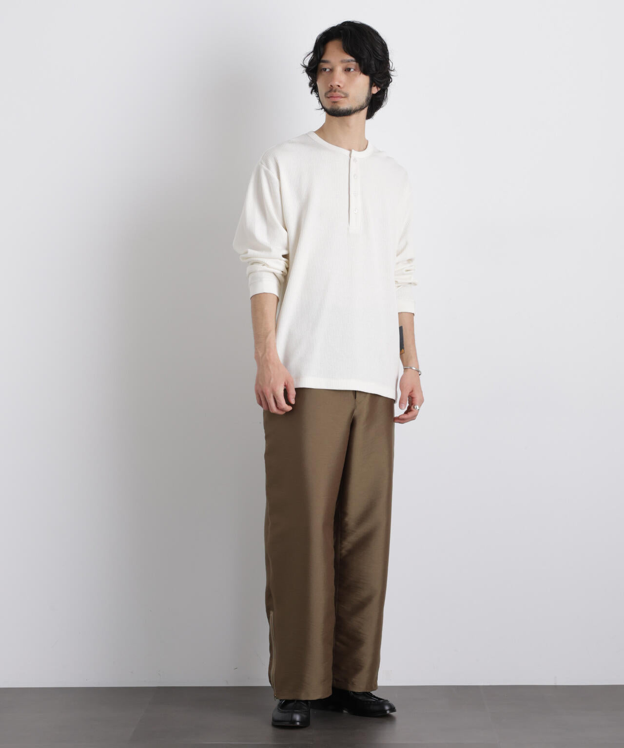 ｢ASSEMBLANC｣ ドロップニードルリブ ヘンリーネック 6686123210