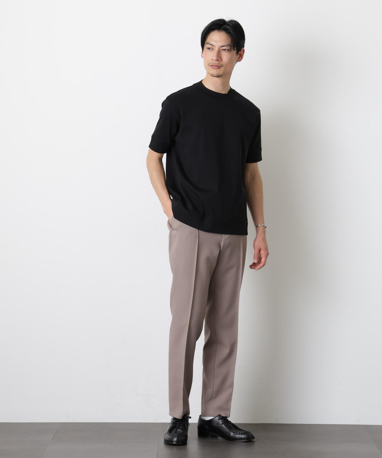 「FORMAL JERSEY」モックネックカットソー半袖 6686124202