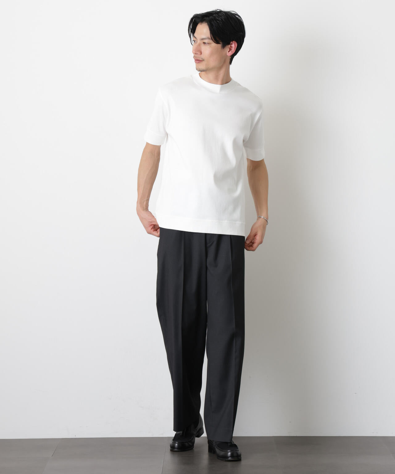 「FORMAL JERSEY」モックネックカットソー半袖 6686124202