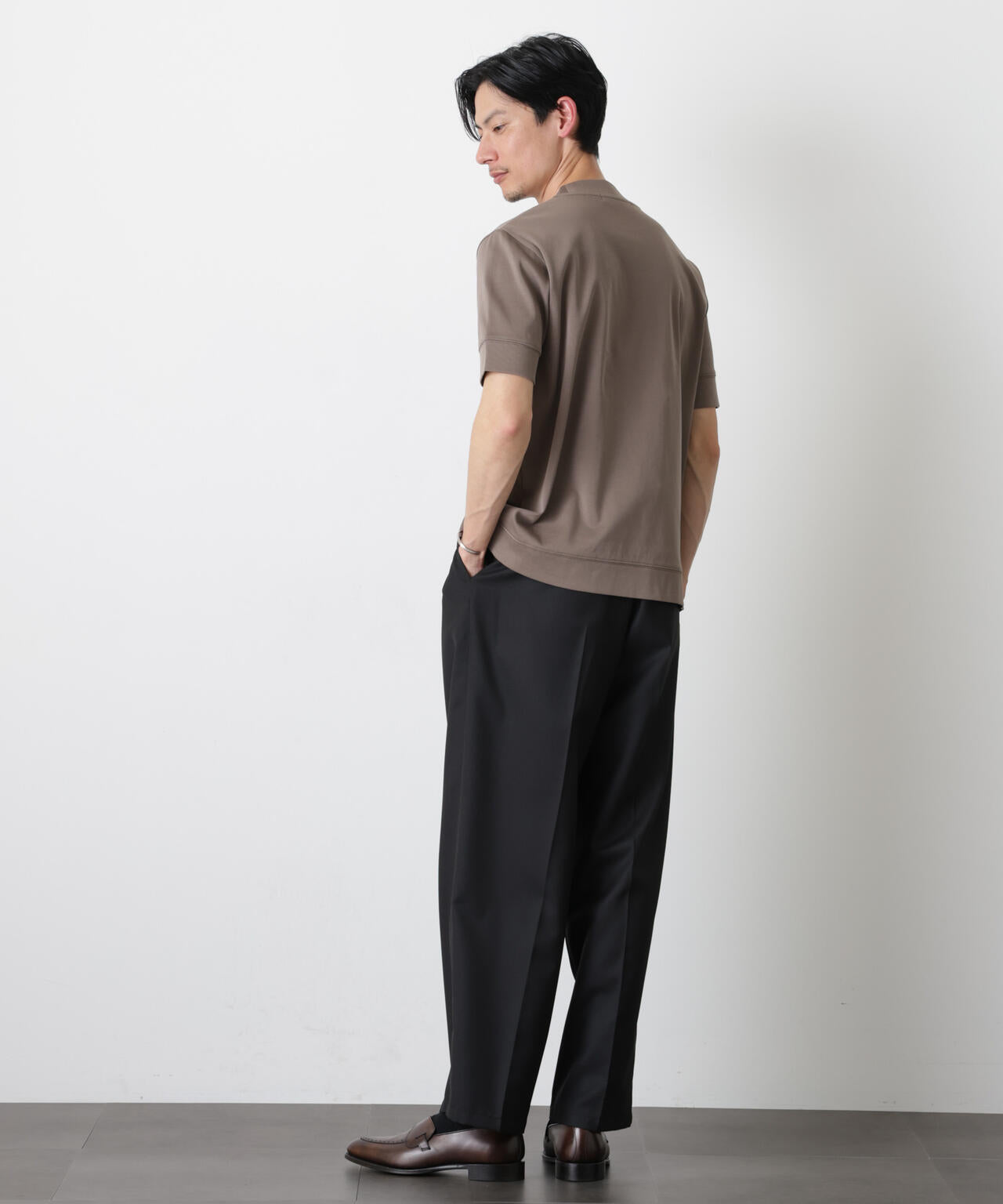 「FORMAL JERSEY」モックネックカットソー半袖 6686124202